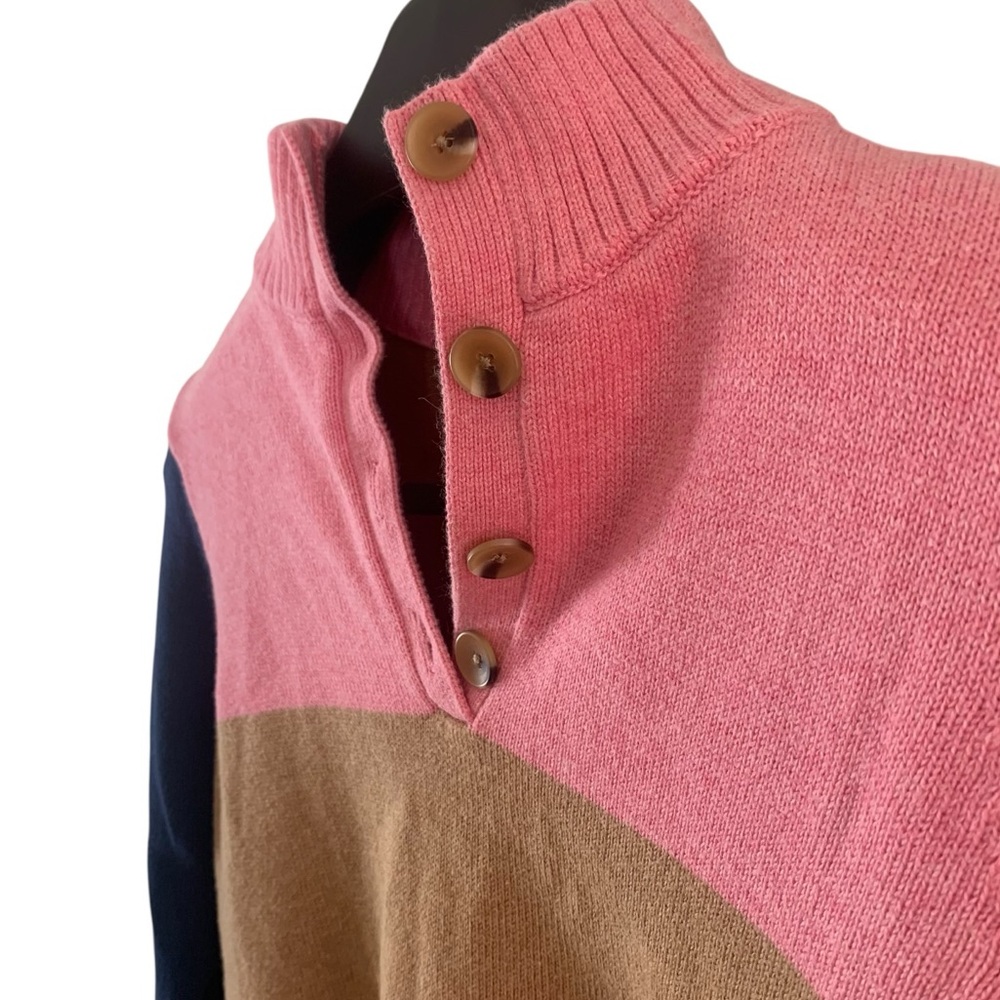 J.Crew Colorblock Sweater XS Preppy Coastal Country Club Golf Tennis Pullover - Picture 5 of 12
